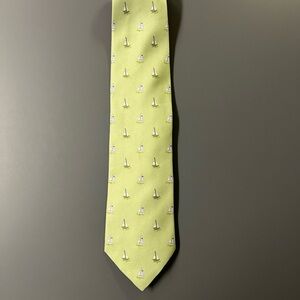 Brooks Brothers Lime Green Sailboat Tie
